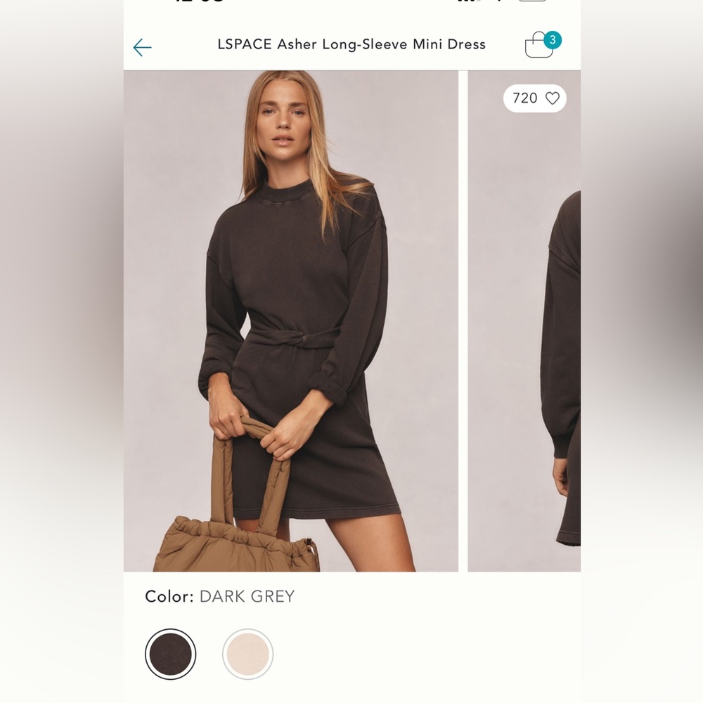 L SPACE Asher sweatshirt dress size S NWT